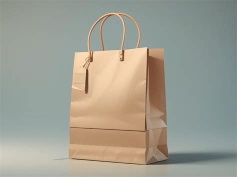 Premium AI Image | EcoFriendly Packaging Craft Brown Paper Bag and ...