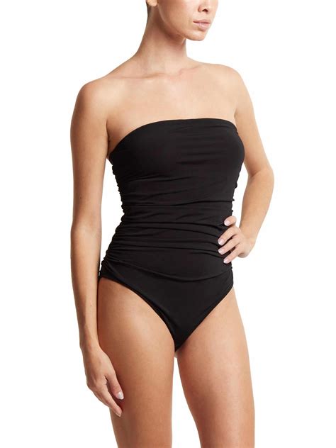 Bandeau One Piece Swimsuit Black | Hanky Panky