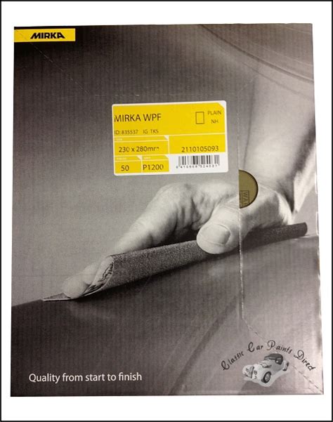 Mirka WPF Wet & Dry Paper Sanding Sheets - Variable Grit