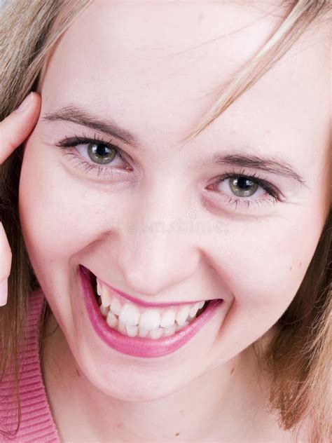 beautiful smiling woman stock photo image  head smiling