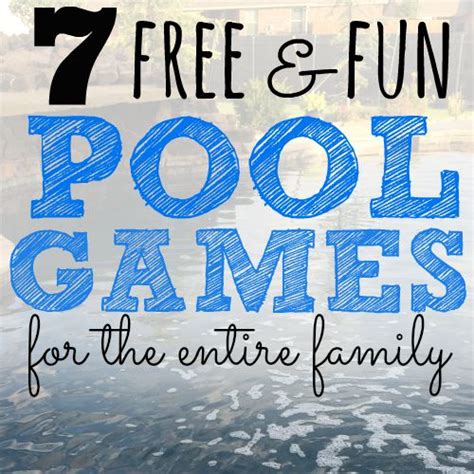 7 Swimming Pool Games for the Entire Family - One Crazy Mom