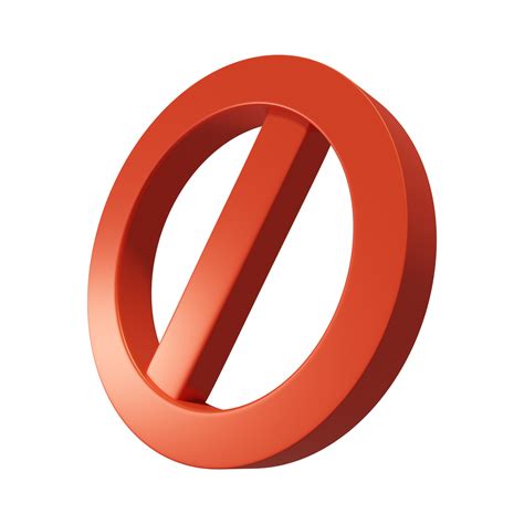 3D forbidden sign 9370595 PNG