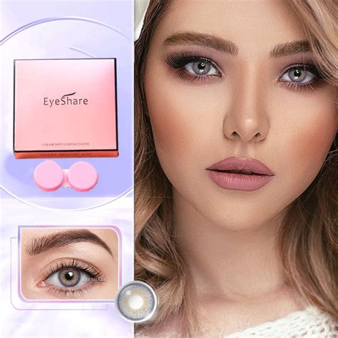 Контактные цветные линзы Eyeshare без диоптрий, цвет SIAM PURPLE ...