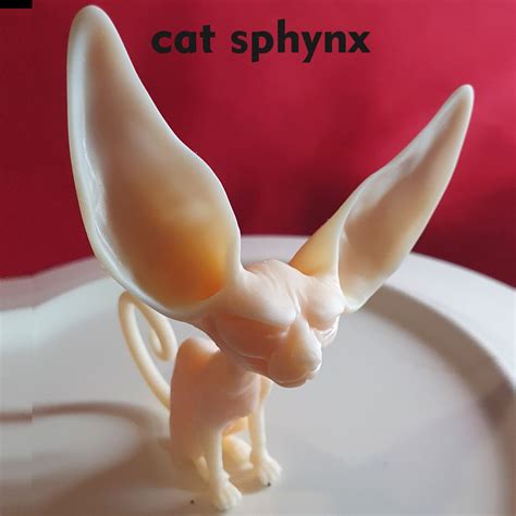 ArtStation - 3d stl file sculpture sphynx cat Miniature interior