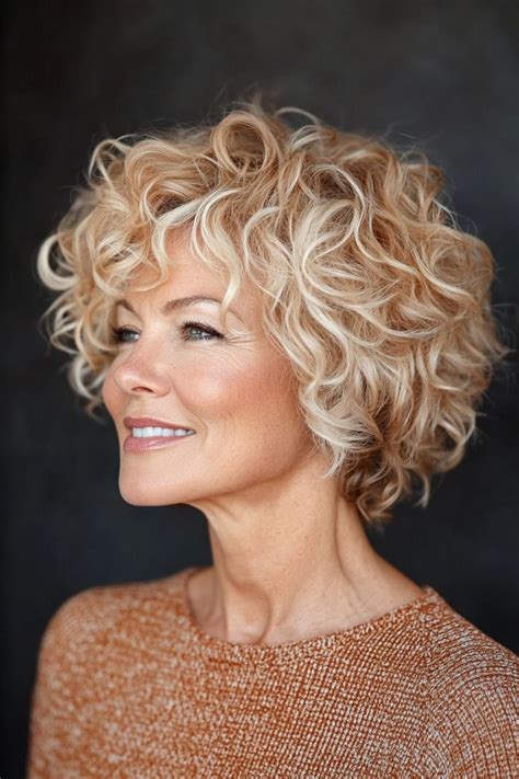 stunning short curly hairstyles  older women  rock