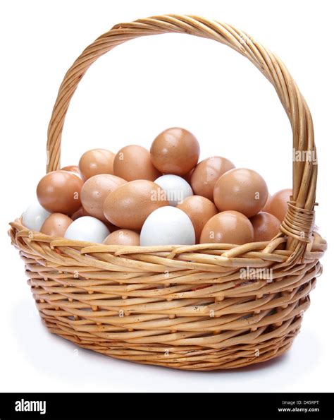 Eggs in basket Stock Photo - Alamy