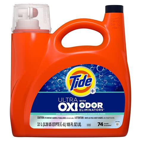 Tide Ultra OXI with Odor Eliminators Liquid Laundry Detergent, 105 fl