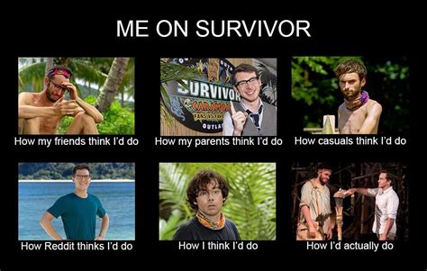 How I think I'd do on Survivor / How I'd actually do : r/survivor