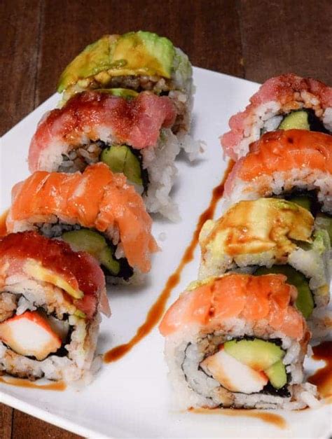 japanese rainbow roll international cuisine