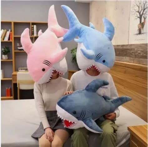 cute blahaj shark plush toy large pillow doll kids birthday gift