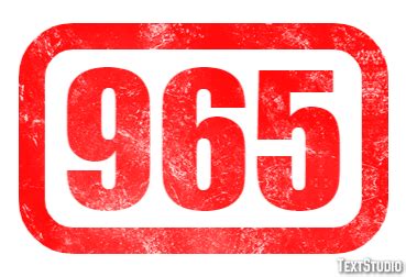 965 Text Effect and Logo Design Number