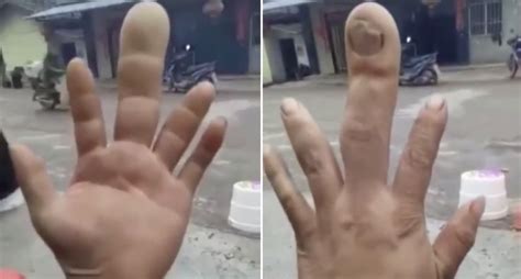 O Que Significa Quando O Homem Tem A Mão Grande - Homem Mostra Como é Gigantesco o Seu Dedo Do Meio