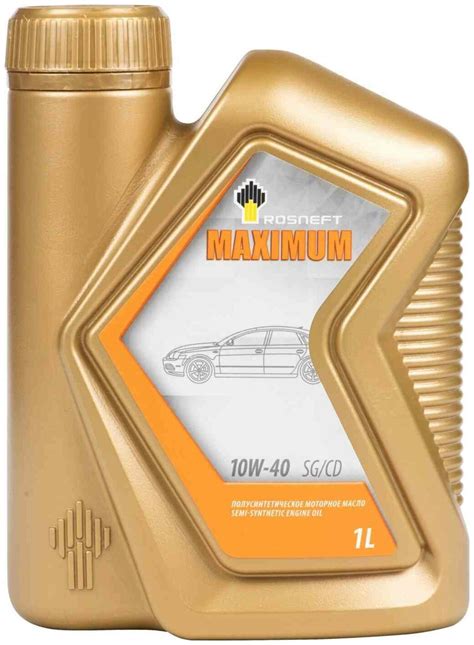 Полусинтетическое моторное масло Роснефть Maximum 10W-40, 4 л, 1 шт ...