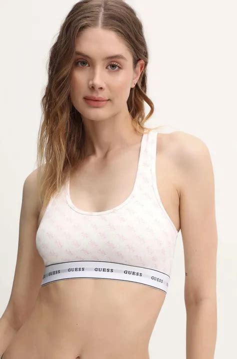Бюстгальтер Guess цвет белый однотонный | ANSWEAR.ua