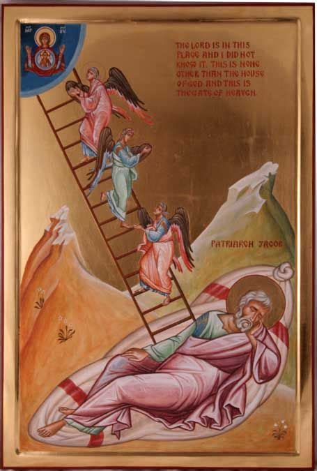 Triptych detail Jacob's Ladder - Aidan Hart Sacred Icons | Лестница ...