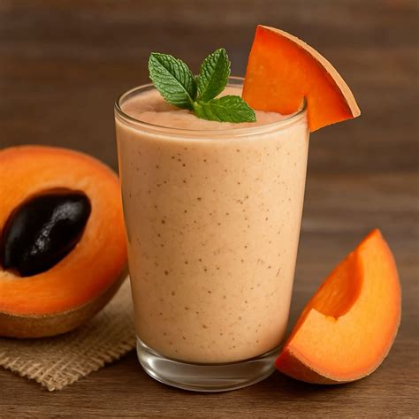 Healthy Mamey Smoothie with Mint | Batido Saludable de Mamey con Menta