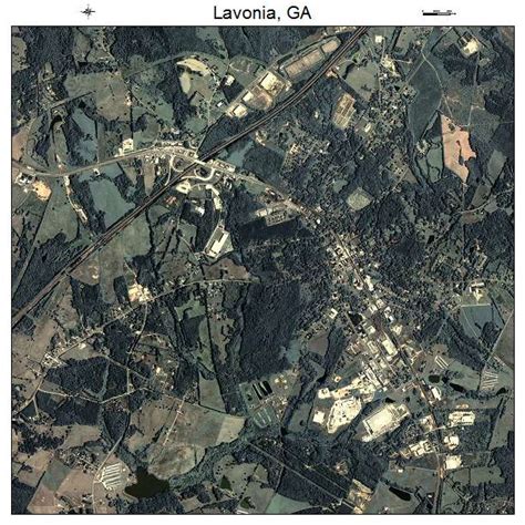 Aerial Photography Map of Lavonia, GA Georgia