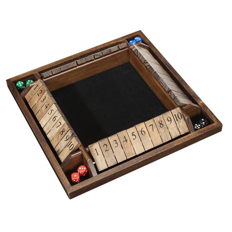 WE Games 4-Player Shut the Box – Large Coffee Table Version – Wood Expressions