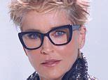Video: Sharon Stone glams up with a messy hair look for LensCrafters ...
