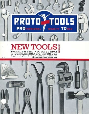proto tools catalog supplement pra prb proto tool