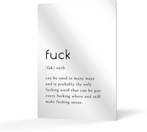 amazoncom hb art design verb dictionary fuck definition metal print