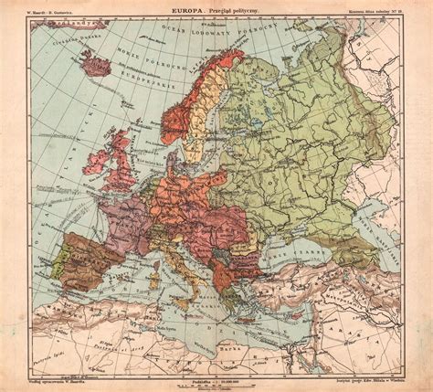 Europe (1912) 20th Century, Vintage World Maps, Diagram, Europe