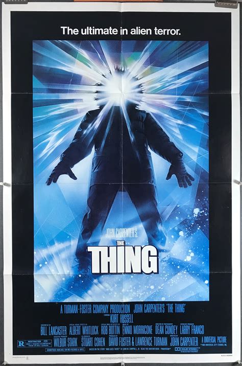 THE THING, Original Kurt Russell Movie Poster - Original Vintage Movie ...