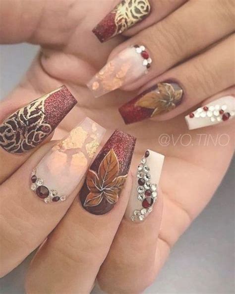45 Stunning Fall Acrylic Nail Designs and Ideas 2019 | Welcome My Blog