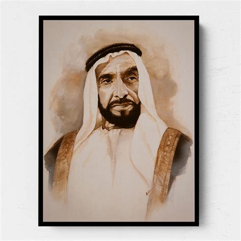 sheikh zayed bin sultan al nahyan portrait