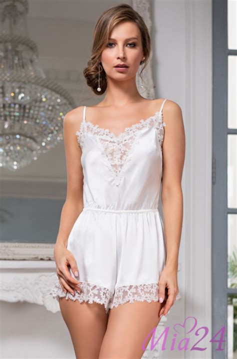 Комбидресс женский шелковый Mia-Amore "White Swan" 3555 молочный ...