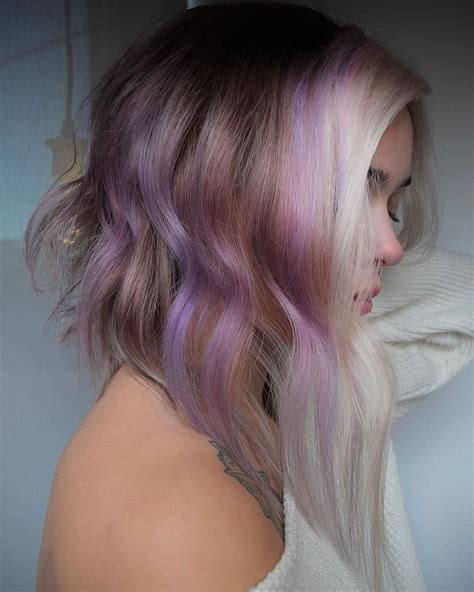 40 Trendy Hairstyles with Purple Highlights - Hair Adviser