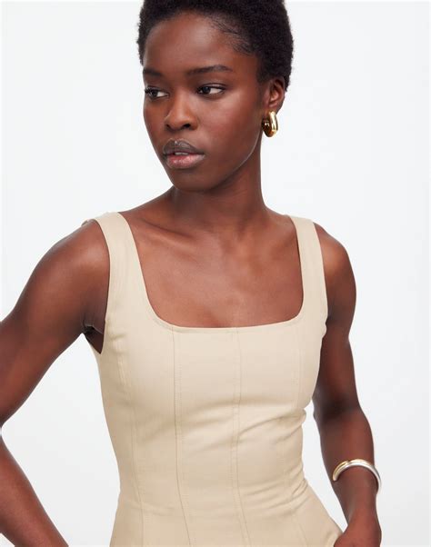 midi dress square neck a line 12