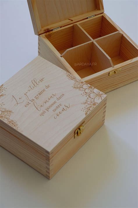 boite en bois  compartiments