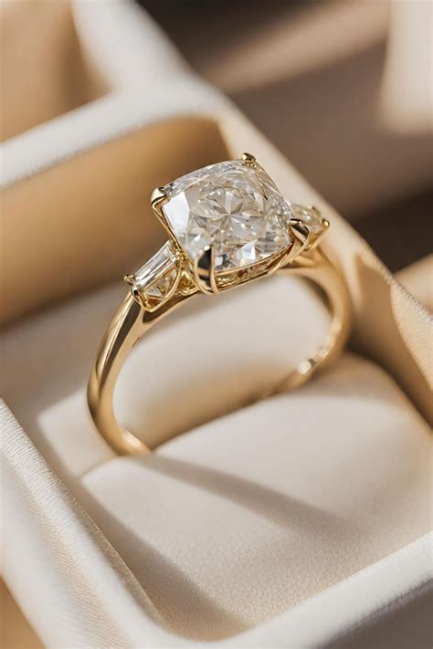 cushion cut diamond ring
