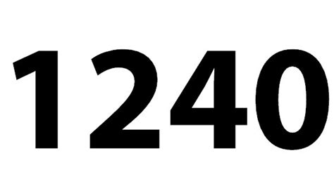 Zahl 1240