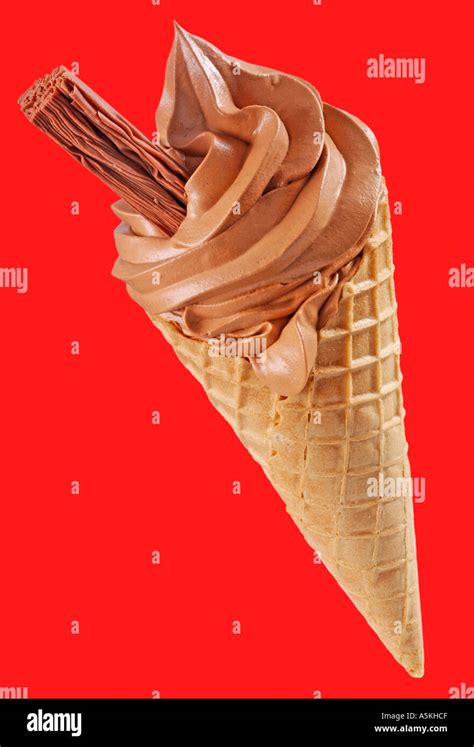 CHOCOLATE ICE CREAM CONE ON Stock Photo - Alamy