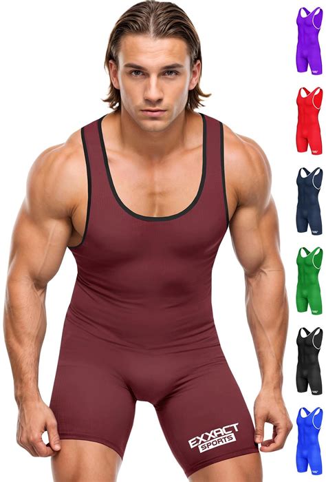 Exxact Sports Men's Wrestling Singlet, High Performance Powerlifting Singlet Wrestling Singlets