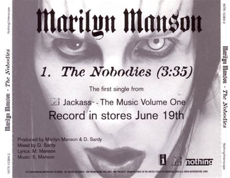 Marilyn Manson - The Nobodies (2001, CD) | Discogs