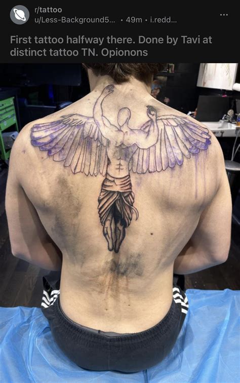 Back Tattoos For Men Angel Wings