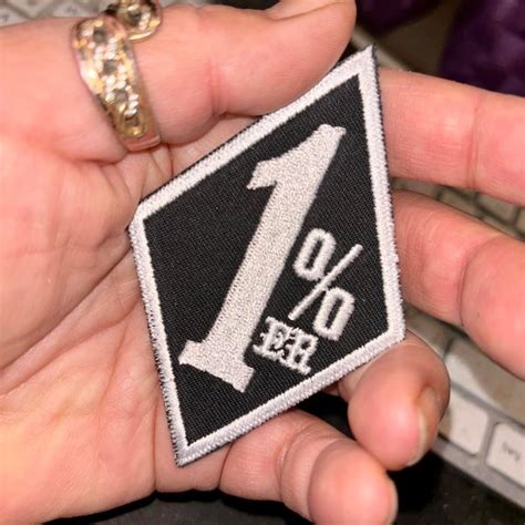 1%ER MC Outlaw One Percenter Biker Motocycle Embroidered Patch - Etsy