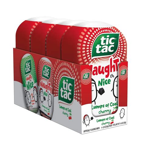 Amazon.com: Tic Tac, Naughty or Nice Lumps of Coal Cherry Mints