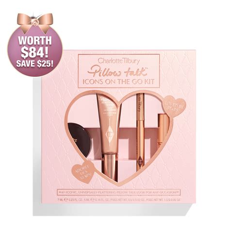 Pillow Talk Icons On The Go: Nude-pink Makeup Gift Set | Charlotte Tilbury