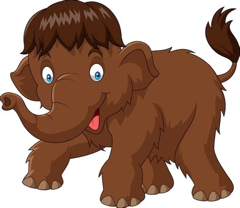 Cartoon baby mammut | Premium-Vektor