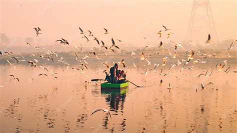 Premium Photo | Yamuna ghat sunrise, delhi, india