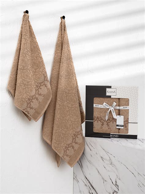 Комплект махровых полотенец "KARNA" BOND 50x90-70х140 см KARNA 06298913 ...