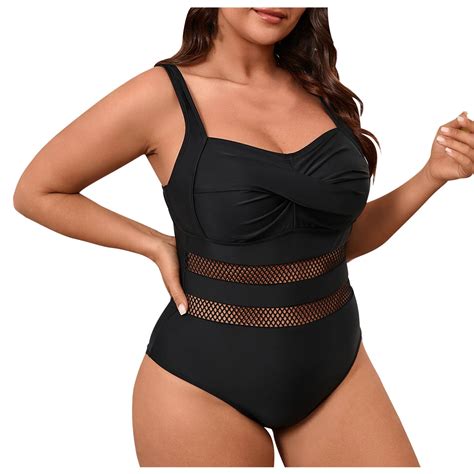 AHTJRT One Piece Swimsuit for Women Plus Size Mesh Breathable Slimming