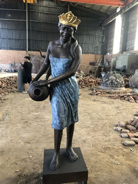 Beautiful Naked Decorative Girl Statue - Life Size Bronze