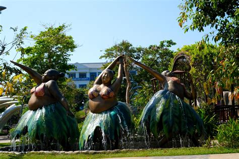 Phu Quoc Island Vietnam 07.17.2024 culture three dancing fat women in