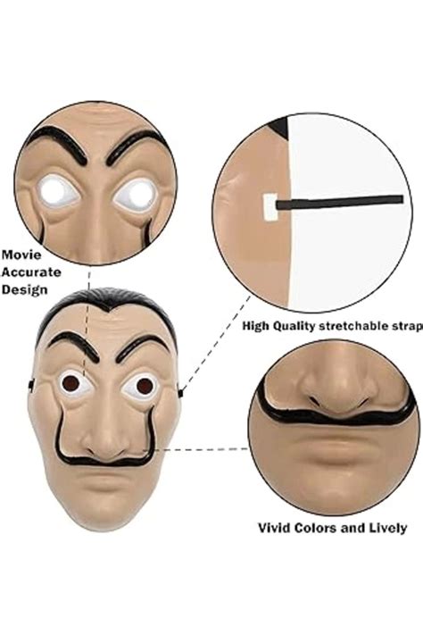colezium La Casa De Papel Salvador Dali Mask Imported Product - Trendyol
