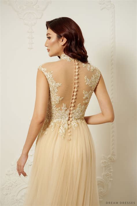 Champagne Bridal Ao Dai | Modern Vietnamese Bridal Dress (#Suyin